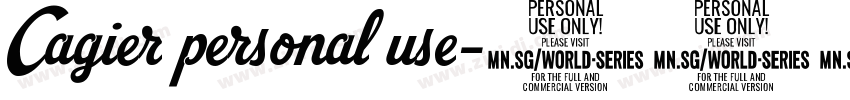 Cagier personal use字体转换